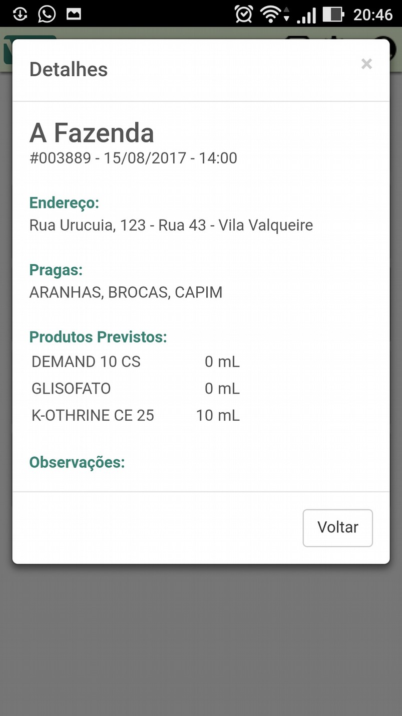 Service details